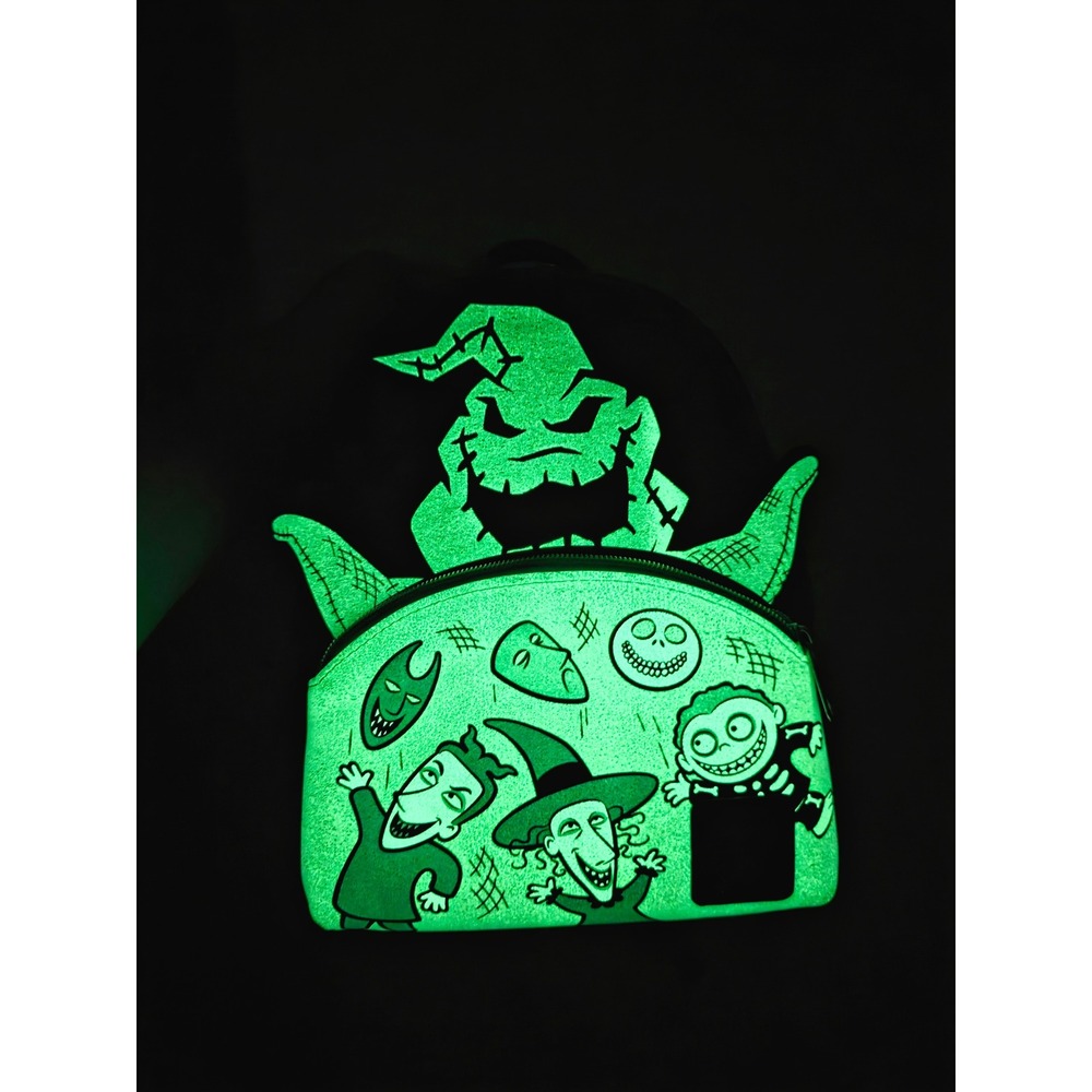 Loungefly Nightmare Before Christmas Oogie Boogie Glow Mini Backpack Green Black